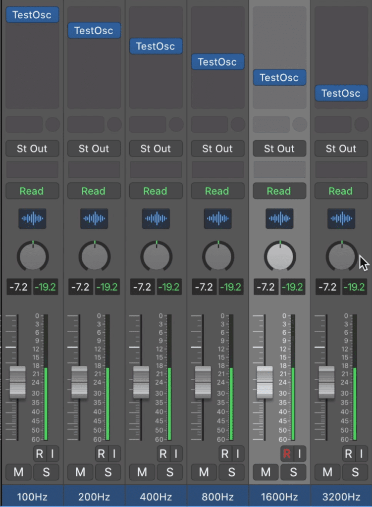 We'll be using these sine waves to test some aspects of the equalizers.