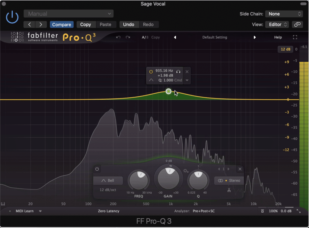 Amplify aspects of the recording that make it sound clear, full, and balanced.