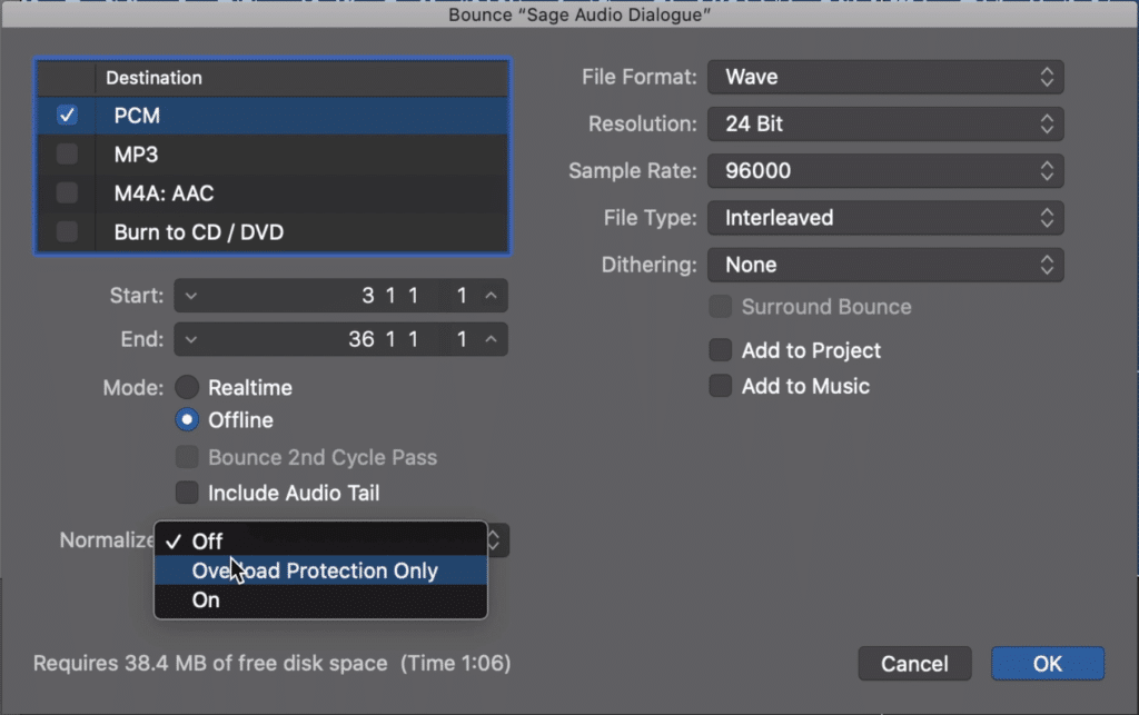 You may have noticed the option to normalize your dialogue in your DAW.