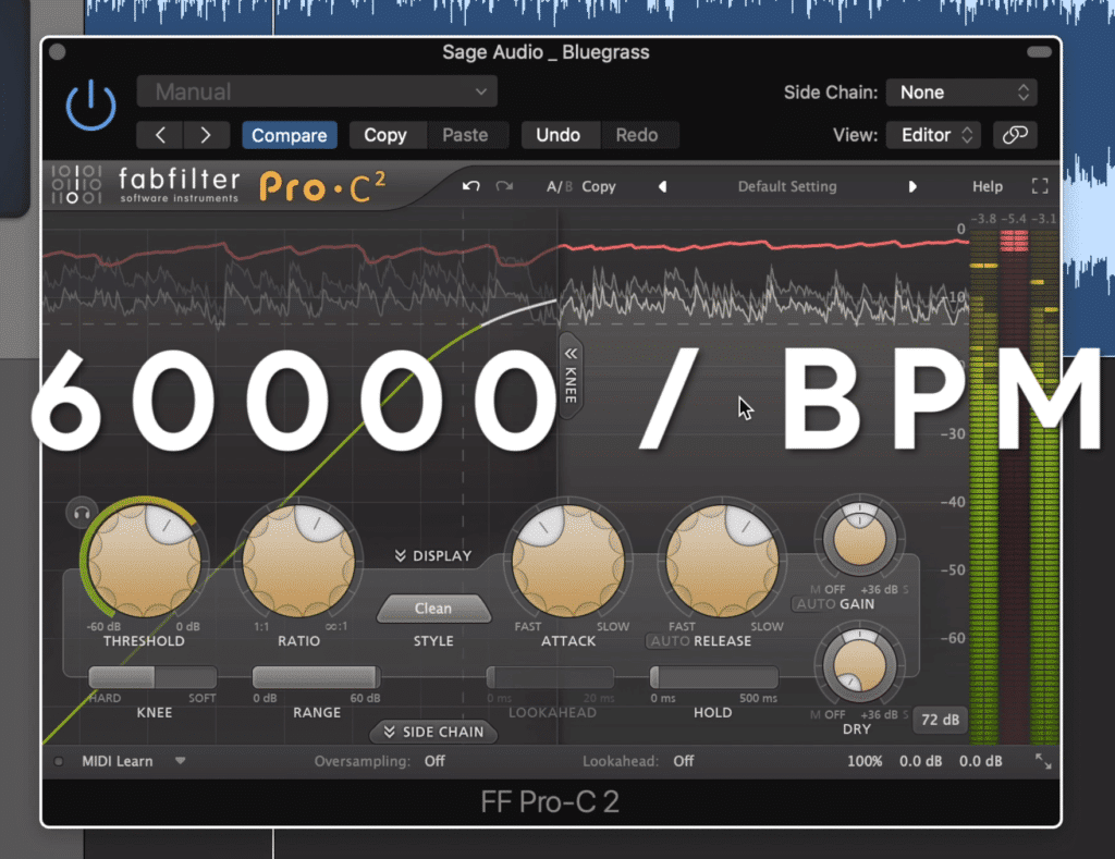 Divide 60000 by the BPM to get a quarter note in milliseconds.