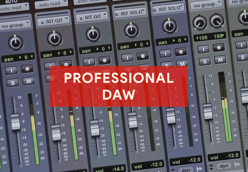 A professional DAW allows you to record at higher bit depths and sampling rates.