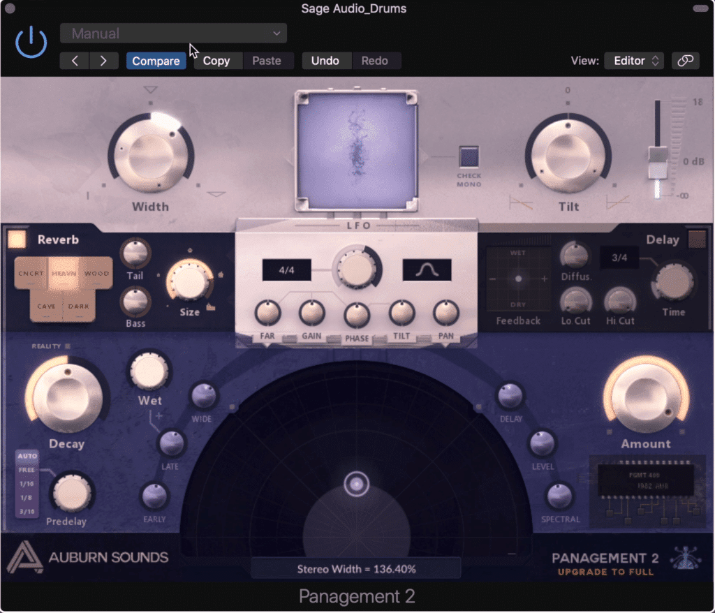 The Panagement Plugin is an incredibly powerful spatial design and LFO plugin.