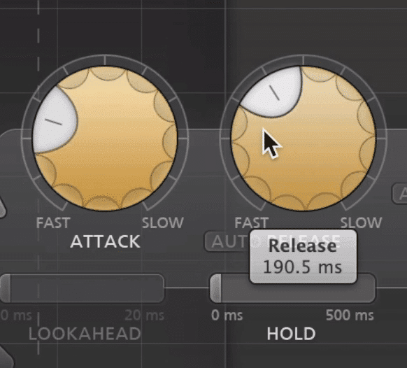 Attack and Release determine how soon a compressor begins to compress, and for how long that compression occurs.