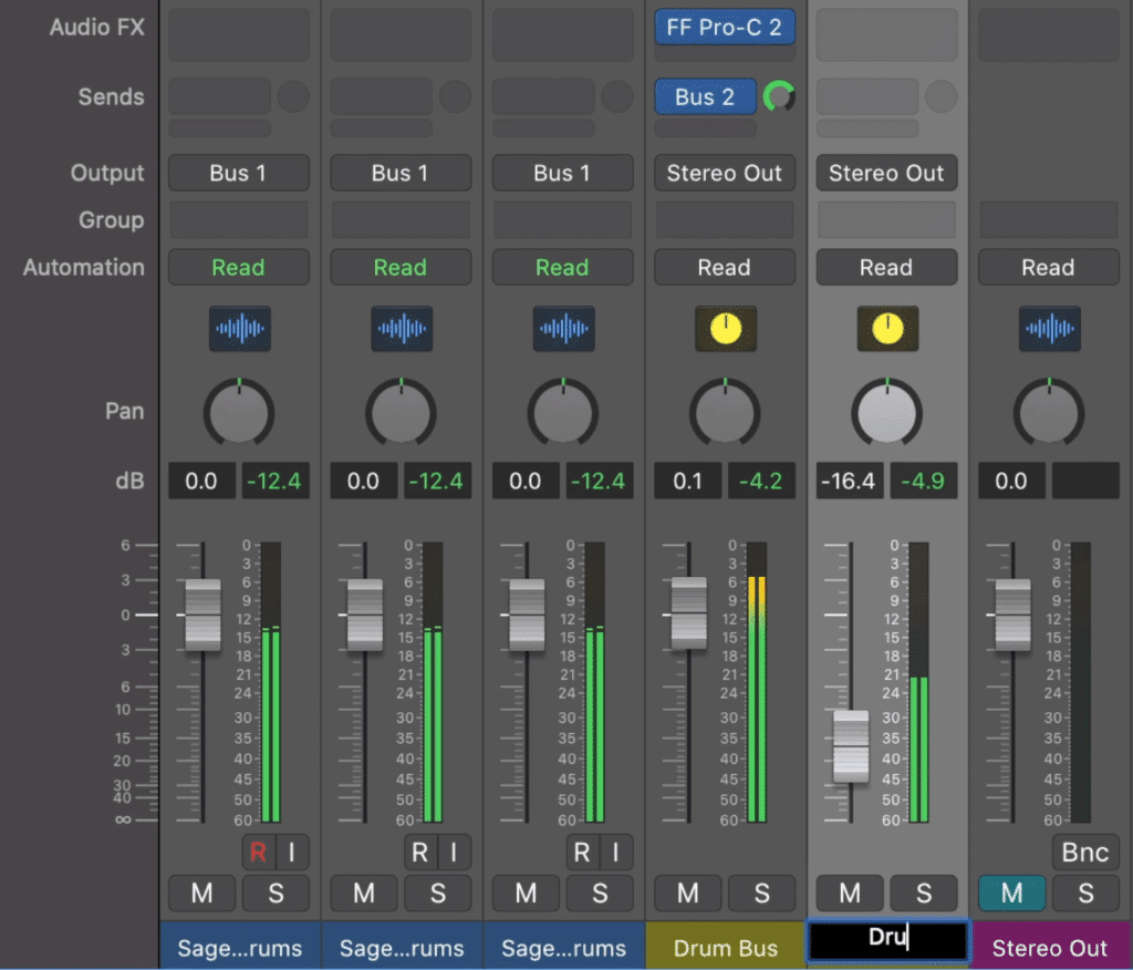 Rename your new parallel drum compression track so that you don't confuse it with another.