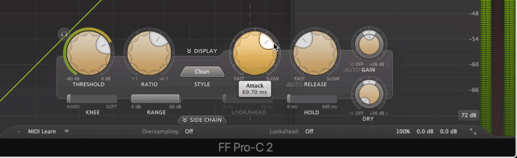Notice the attack and release functions - both of which play a large role in shaping compression's timbre.