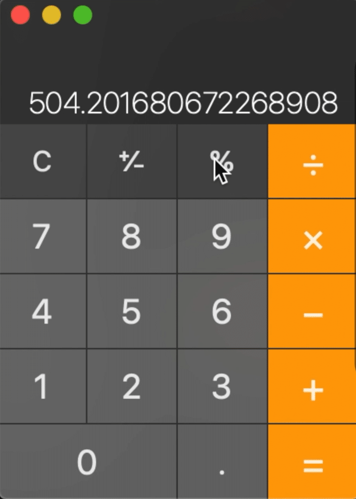In this example, I divided 60000 by 119.
