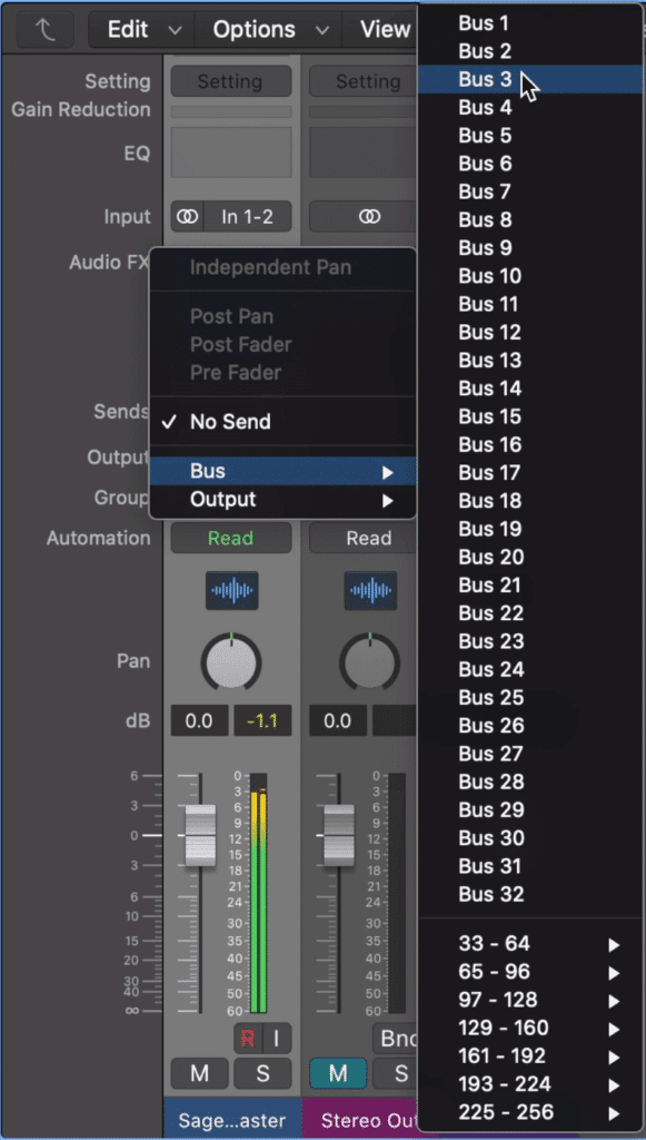 Create a bus and send the signal to an auxiliary channel.