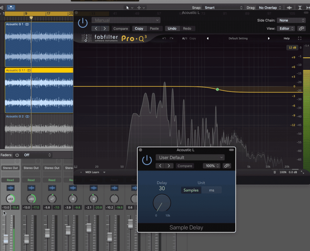 Combining sample delay and equalization works well