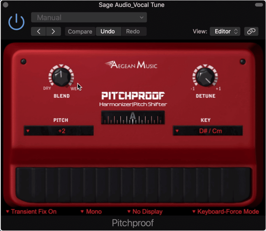 The PitchProof is used to create harmonies.