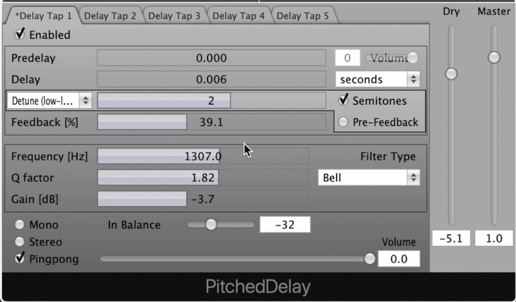 If you want to only add harmonies, not delay, then turn on the tuning function, but turn the delay off.
