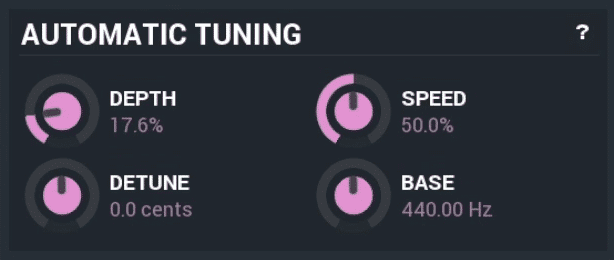 In this section, you control the speed and accuracy of your tuning.