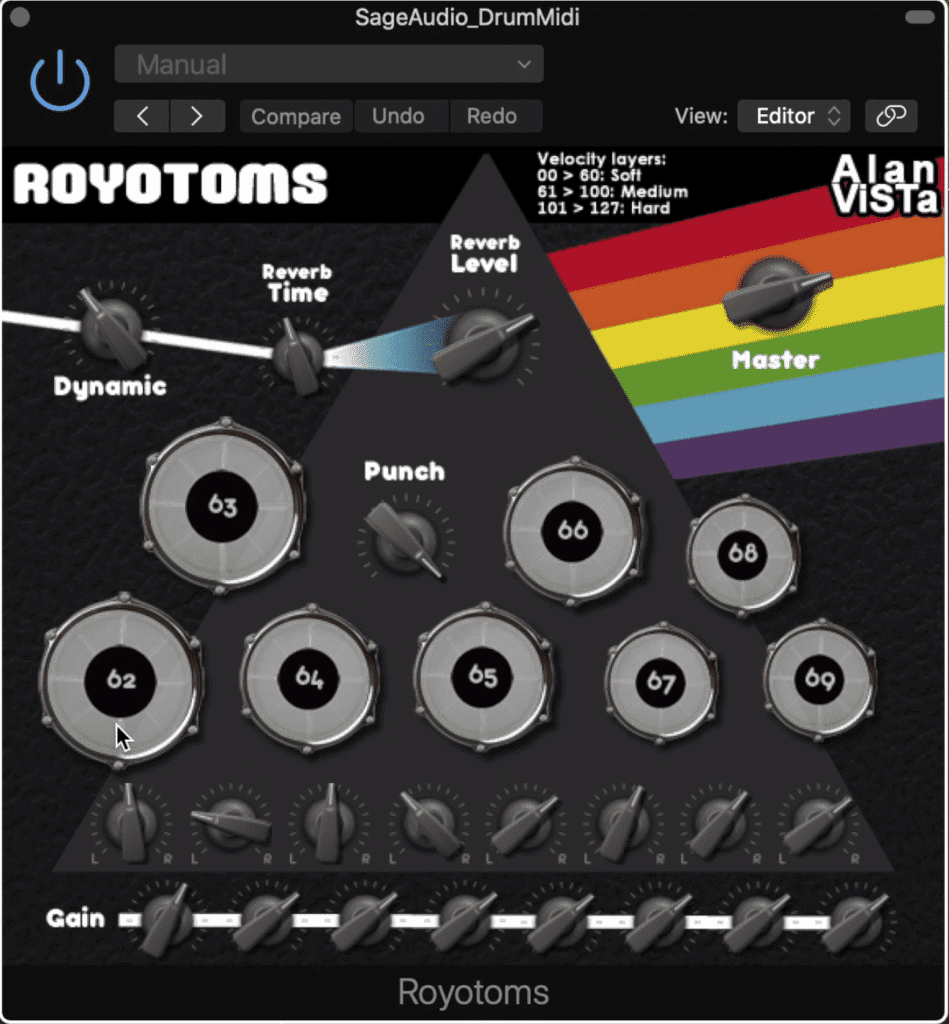 Royotoms focused on the tone of classic toms.