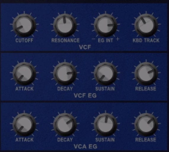 The VCF and VCF EG allows you to alter the envelope.