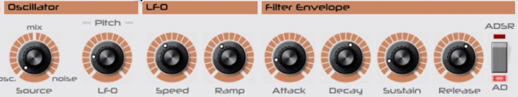 In this section, the LFO's timbre and frequency is altered.