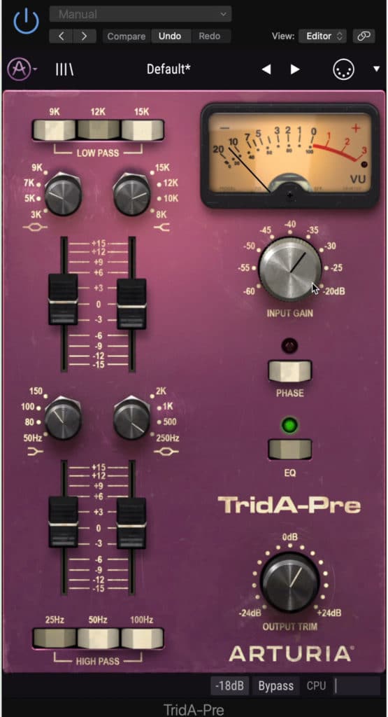 Use a channel strip emulation plugin to introduce some harmonics and characteristic indicative of a console's channel strip.