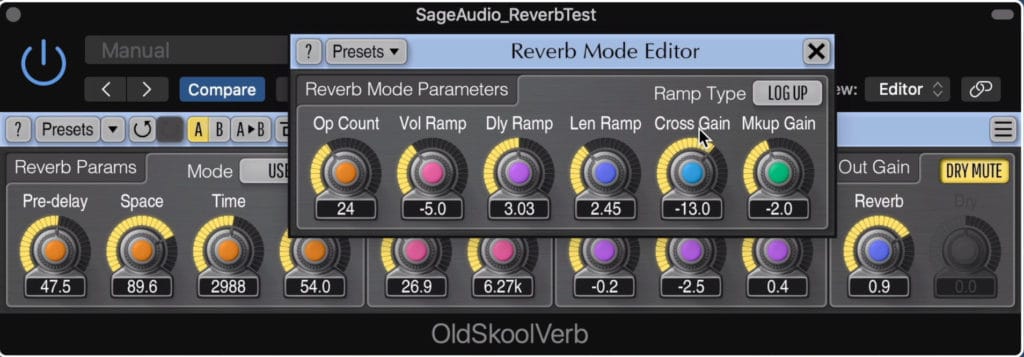The Reverb Mode editor gives you even more options.