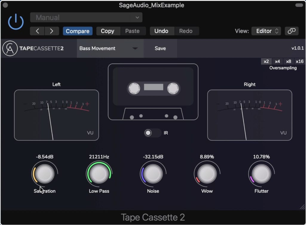 The Tape Cassette 2 plugin is an updated version of their original tape cassette plugin.