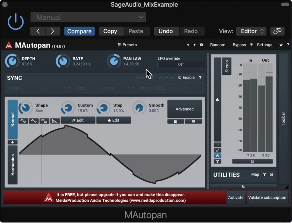 MAutopan allows for automated panning of a signal.