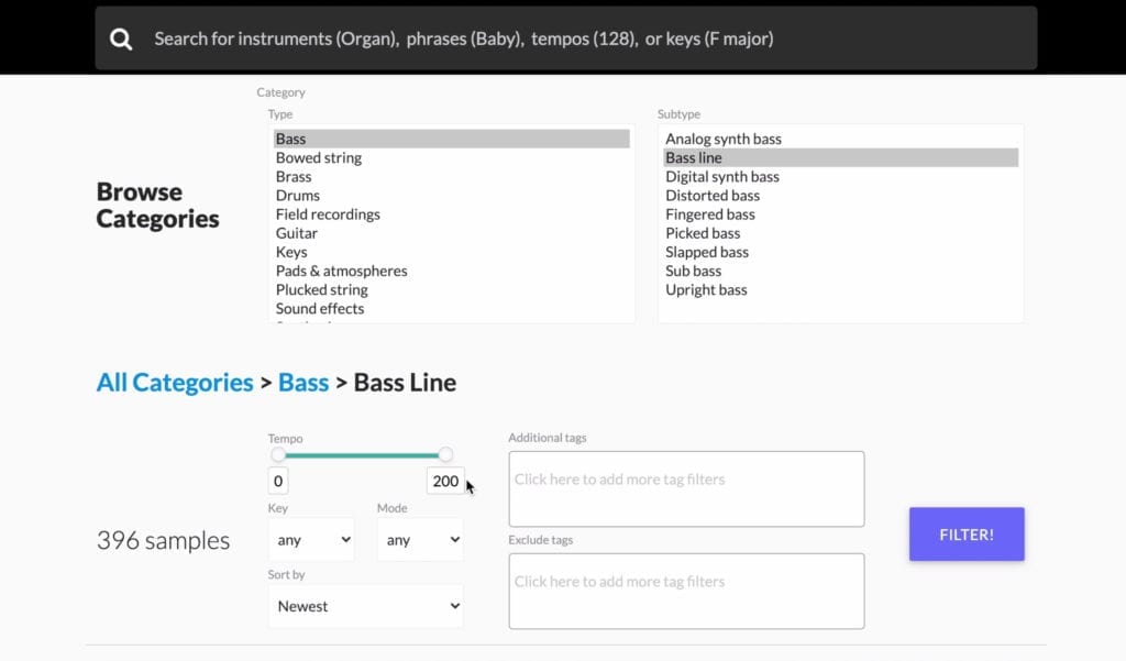 You can also categorize them and find specific samples more easily.