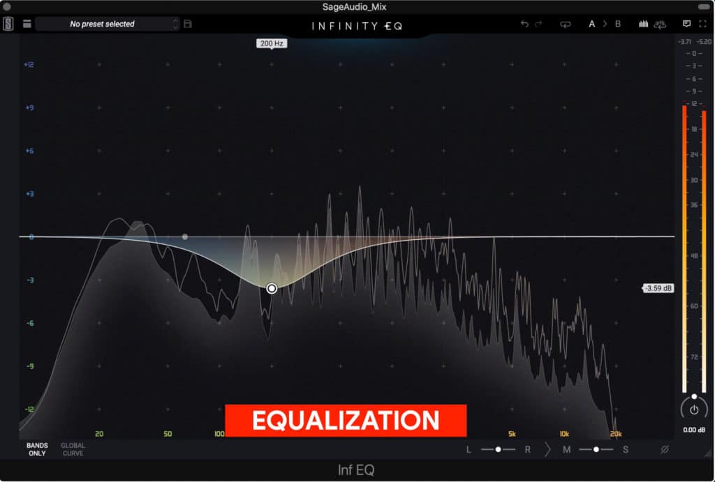 Equalization is used to balance and augment the frequency response.