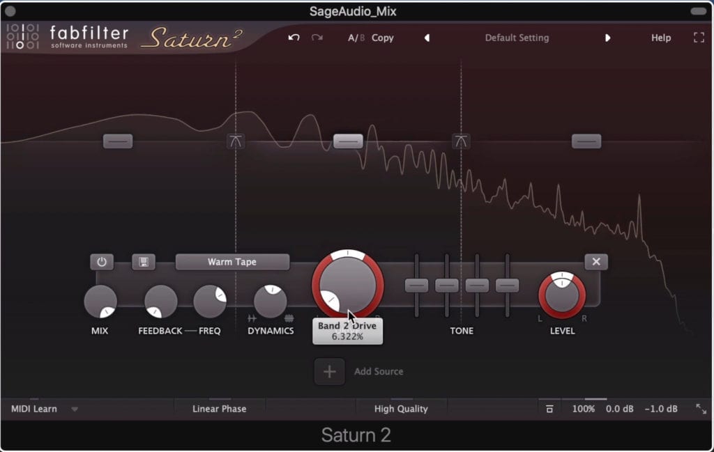 Distortion may not be needed if the instrumentation is already heavily distortion.