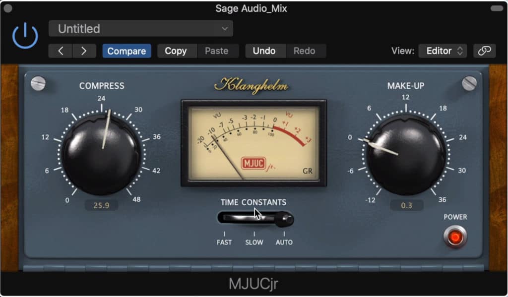 The MJUCjr is a simple compressor by Klanghelm