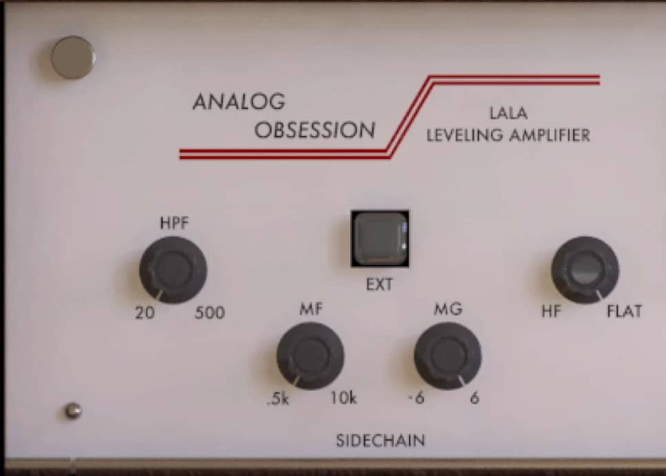 The LALA includes a side-chain section that isn't present on the original hardware.