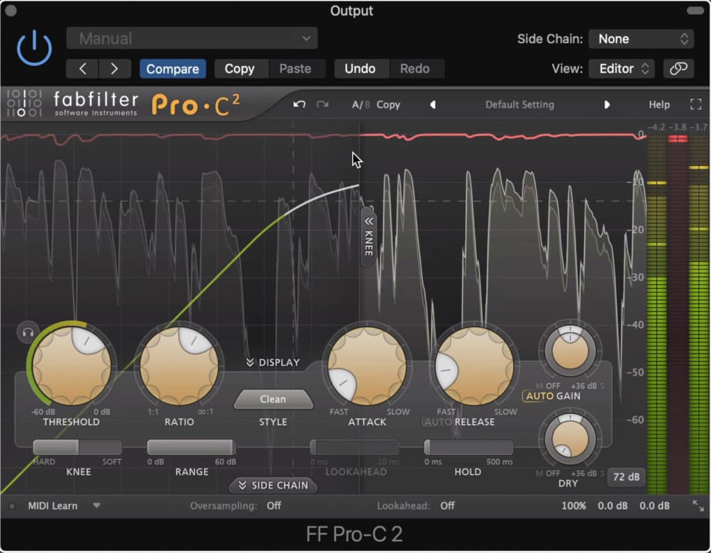 Compression results in more uniform dynamics and overall volume.