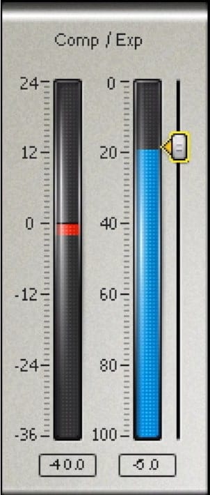 The slider shown here affects your threshold.