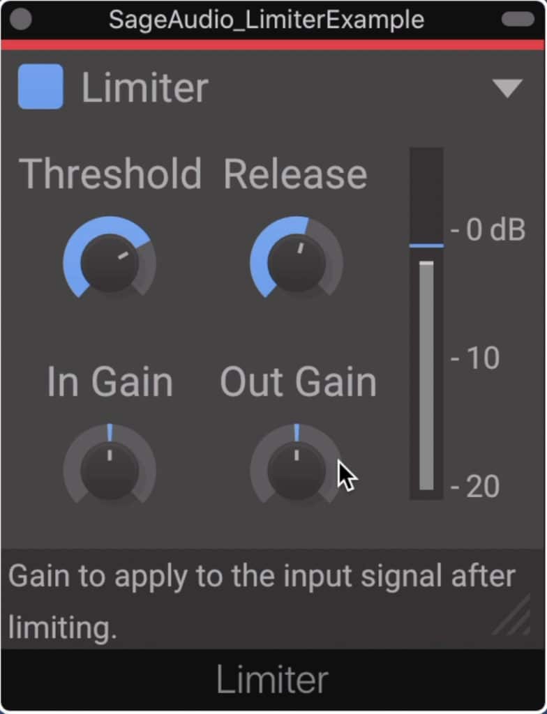 Limiter is a very simple plugin.