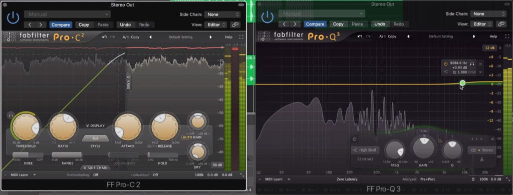Some light compression and EQ is okay to use on your master output.