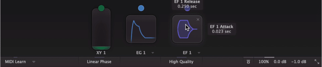 At the bottom of the plugin you can introduce modulation.
