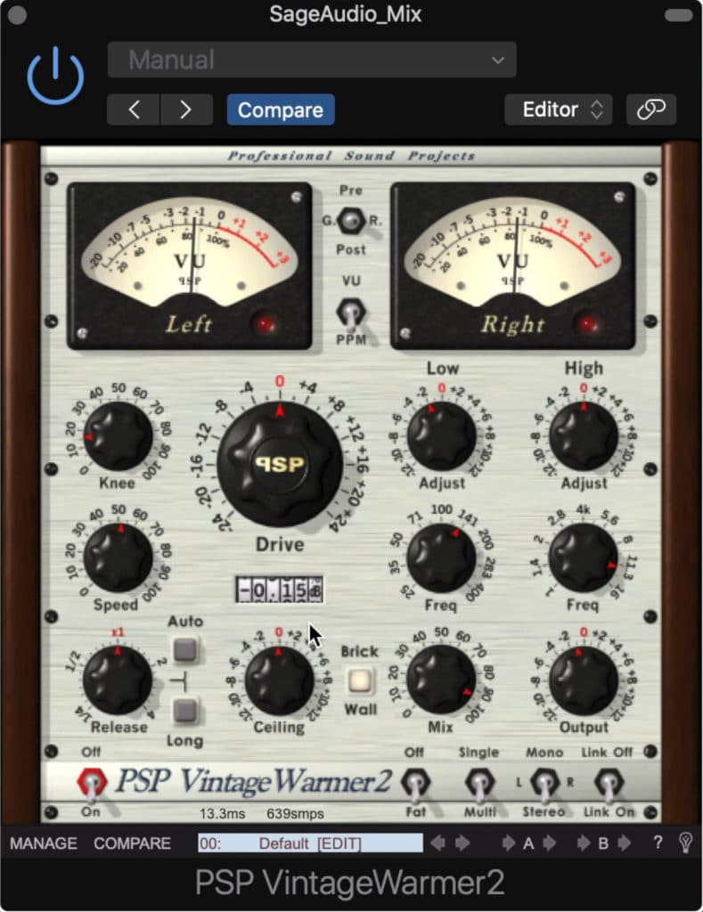 The PSP Vintage Warmer 2 has been a popular saturator and limiter for nearly a decade.