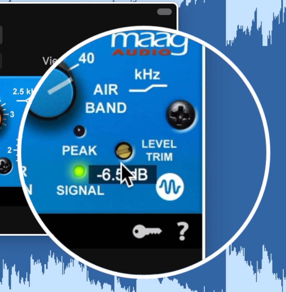 A level trim can be used to compensate for any amplitude changes that occur due to amplifying the bands.