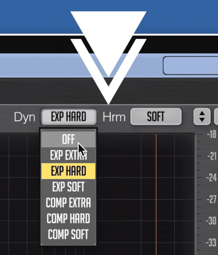 A expander section can be used to make the dynamics hit harder.