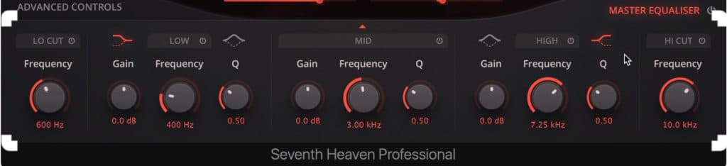 A master EQ section lets you create unique reverb tails.