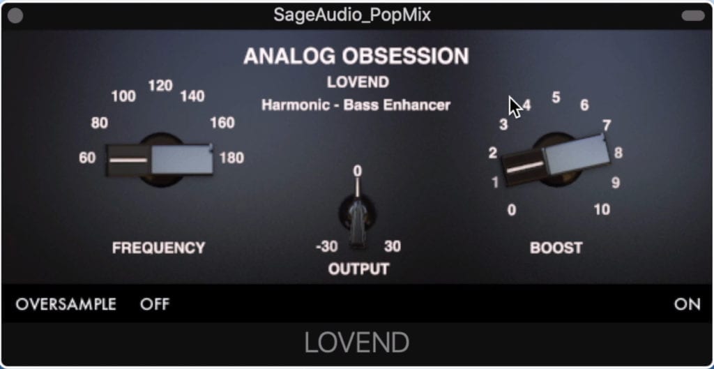 Lovend is a low-frequency exciter.