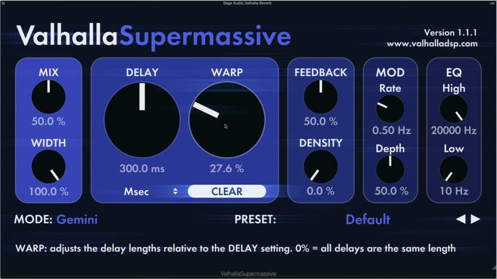 The Valhalla Supermassive may be the best free reverb plugin available.
