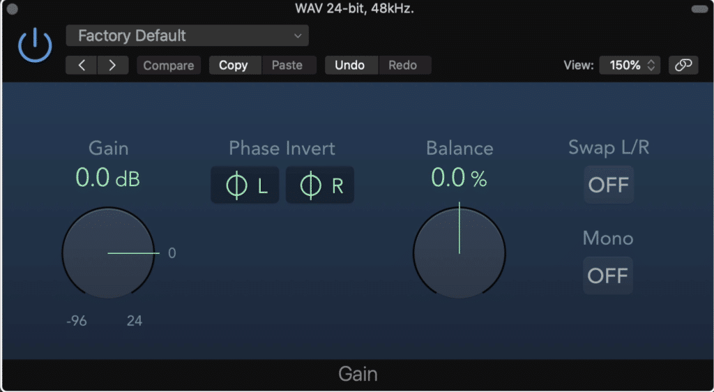 We used a phase inverter to create the null test.