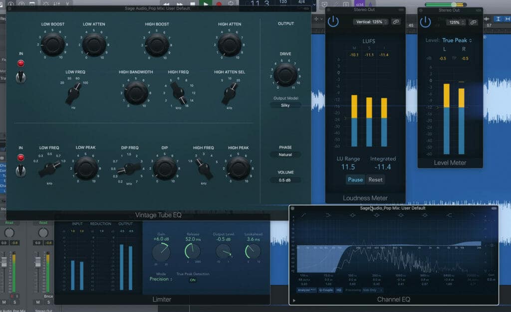 Logic offers many great plugins for mixing and mastering.