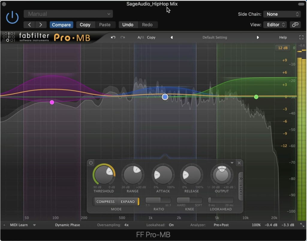 Expanding the signal with a multi-band expander, and the limiting it can create an aggressive but dynamic sound.