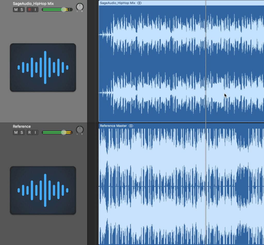 Reference tracks are common when mastering.