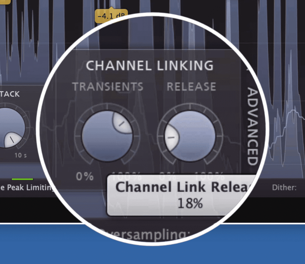 The transient controls the linking for the AD of the waveforms' ADSR, and the release controls the linking for the SR of the ADSR.