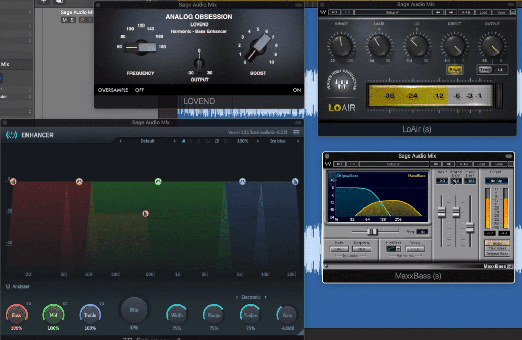 These are 4 options for augmenting your sub frequencies.