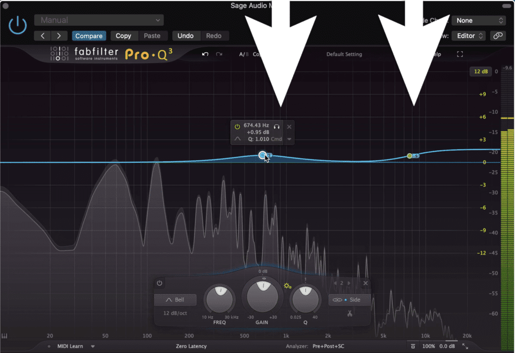 Use mid-side imaging to expand the stereo width.