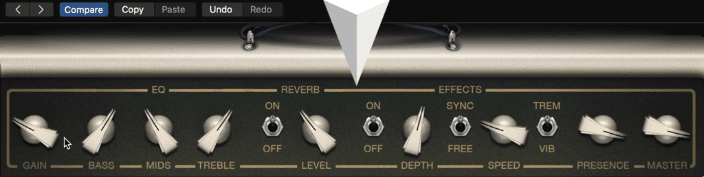 Each amp utilizes unique settings that can be altered.