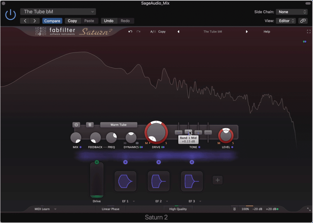 Saturn 2, and its tube setting, are amazing for mastering and fill in the frequency spectrum.