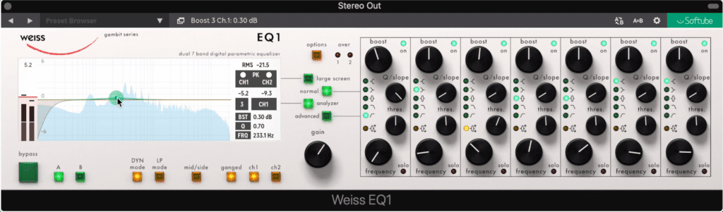 The Weiss EQ1 is a recoding of the original digital hardware.