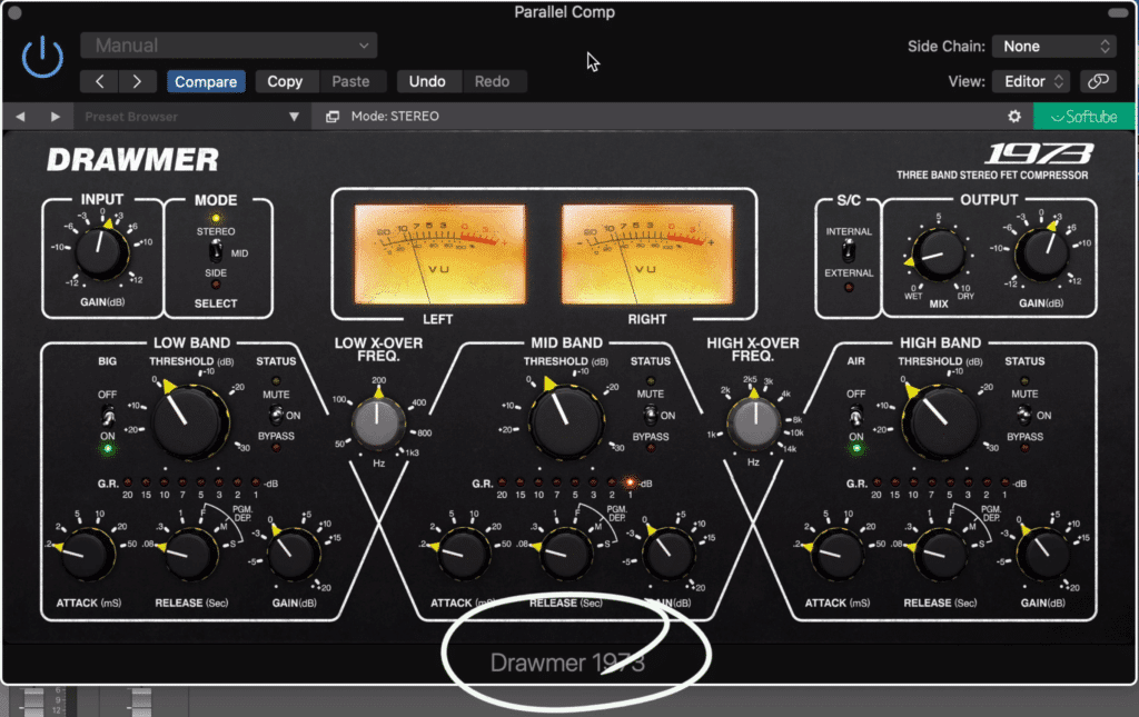 The Drawmer 1973 is a good example of a compressor with a lot of character.