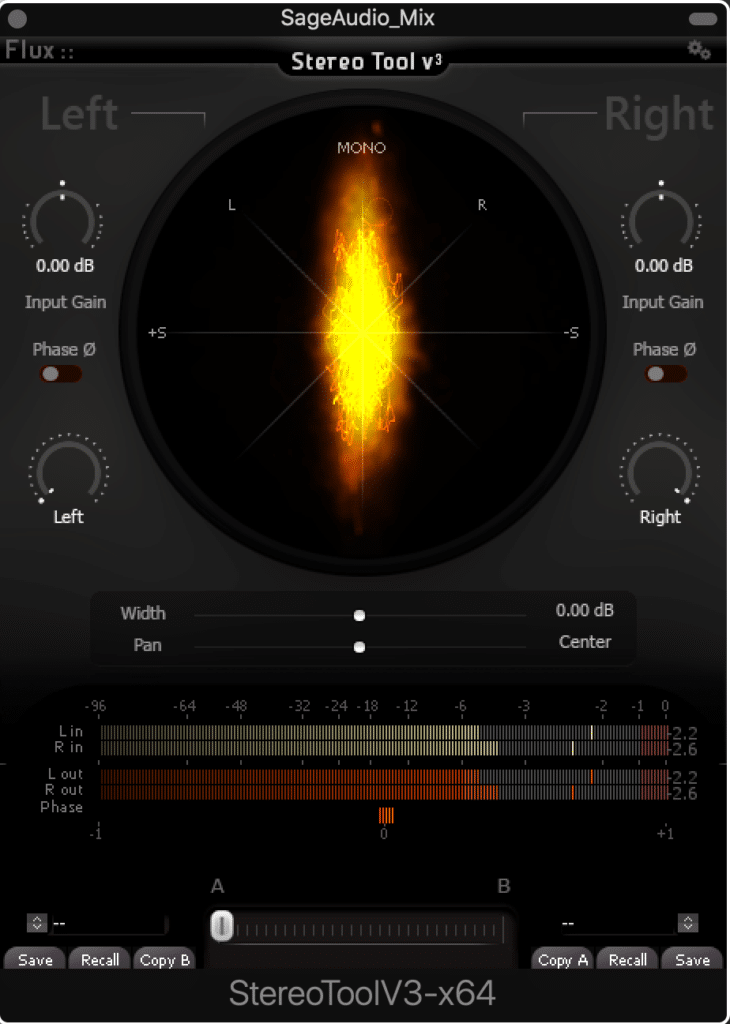 If you want to observe your stereo image, the Stereo Tool shown here is completely free.